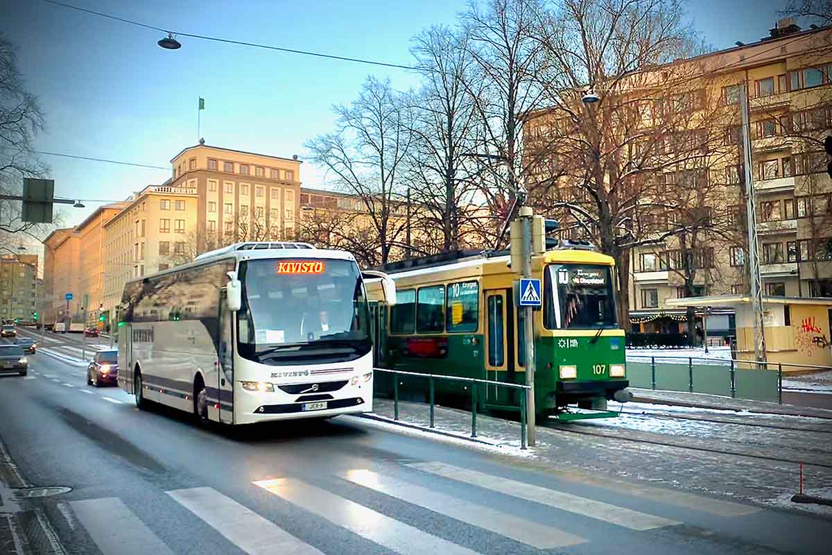 Bus and tram in Helsinki